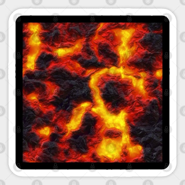 Vulcanic, Magma Pattern Sticker by consigliop